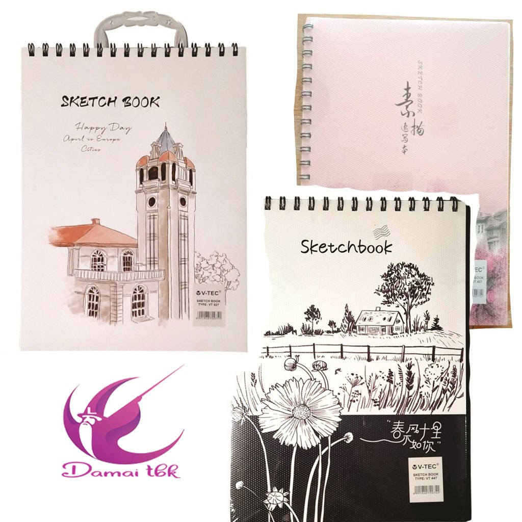 

V-Tec Sketchbook Spiral 21 X 28.5 Cm 30 Sheets