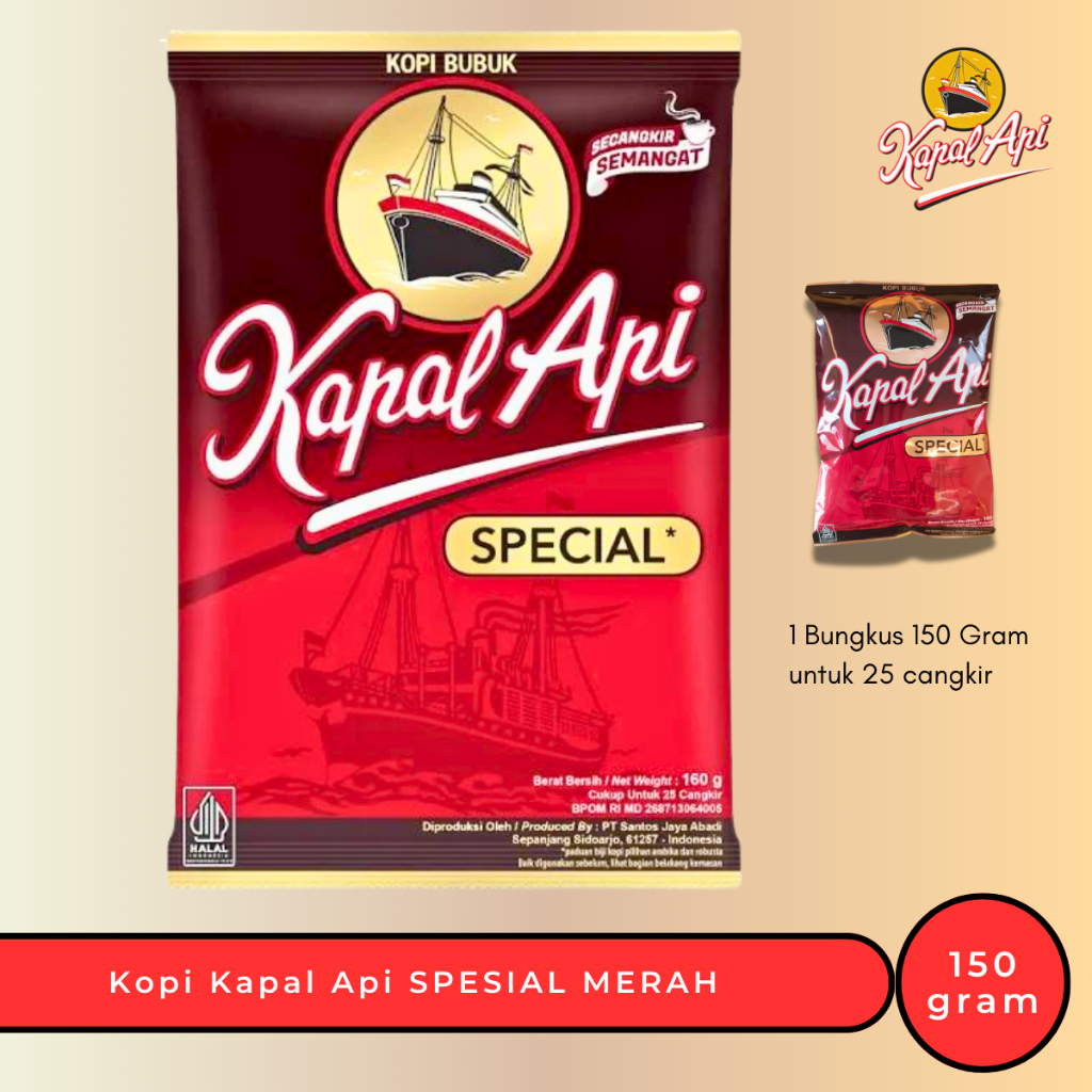 

kopi bubuk kapal api spesial 150 gram