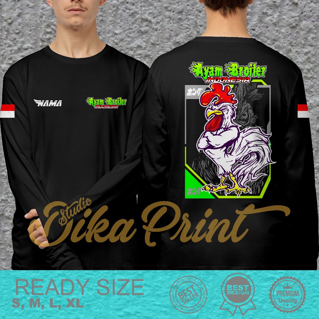Kaos Ayam Broiler Indonesia design Racing Volume 1