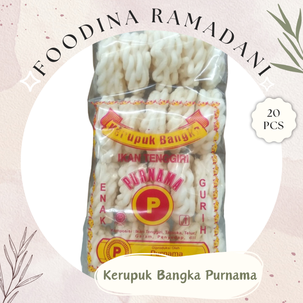 

KERUPUK BANGKA Purnama Ikan Tenggiri - Bangka Crackers [ Isi 20 Pcs ] Harga Per BKS