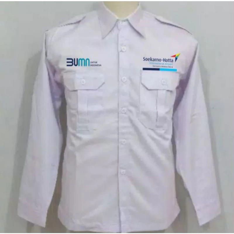 Kemeja kerja baju pdh seragam kerja Angkasa pura II baju Bandara Internasional Soekarno Hatta