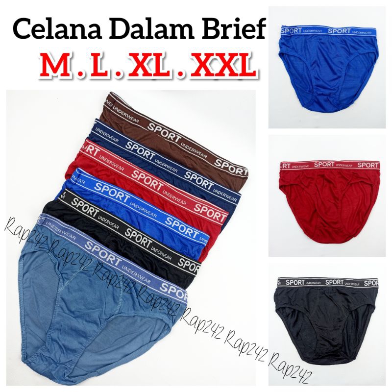 CD Celana Dalam Pria Dewasa Sport M L XL XXL 2XL Brief Karet Boxer Dalaman Cowok Cowo Besar Jumbo Ab