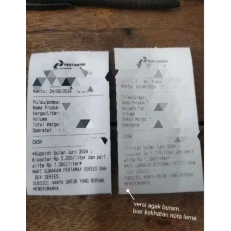 bon bensin SPBU