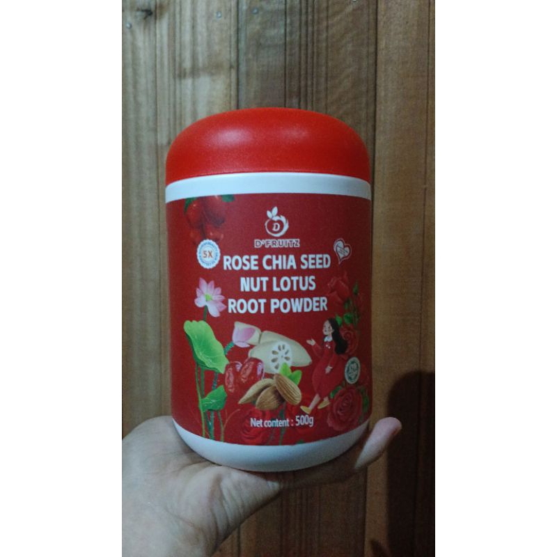

(Halal) Rose Chia Seed Nut Lotus Root Powder /Bubuk Teratai / Collagen / Minuman Sehat Diet 500gr