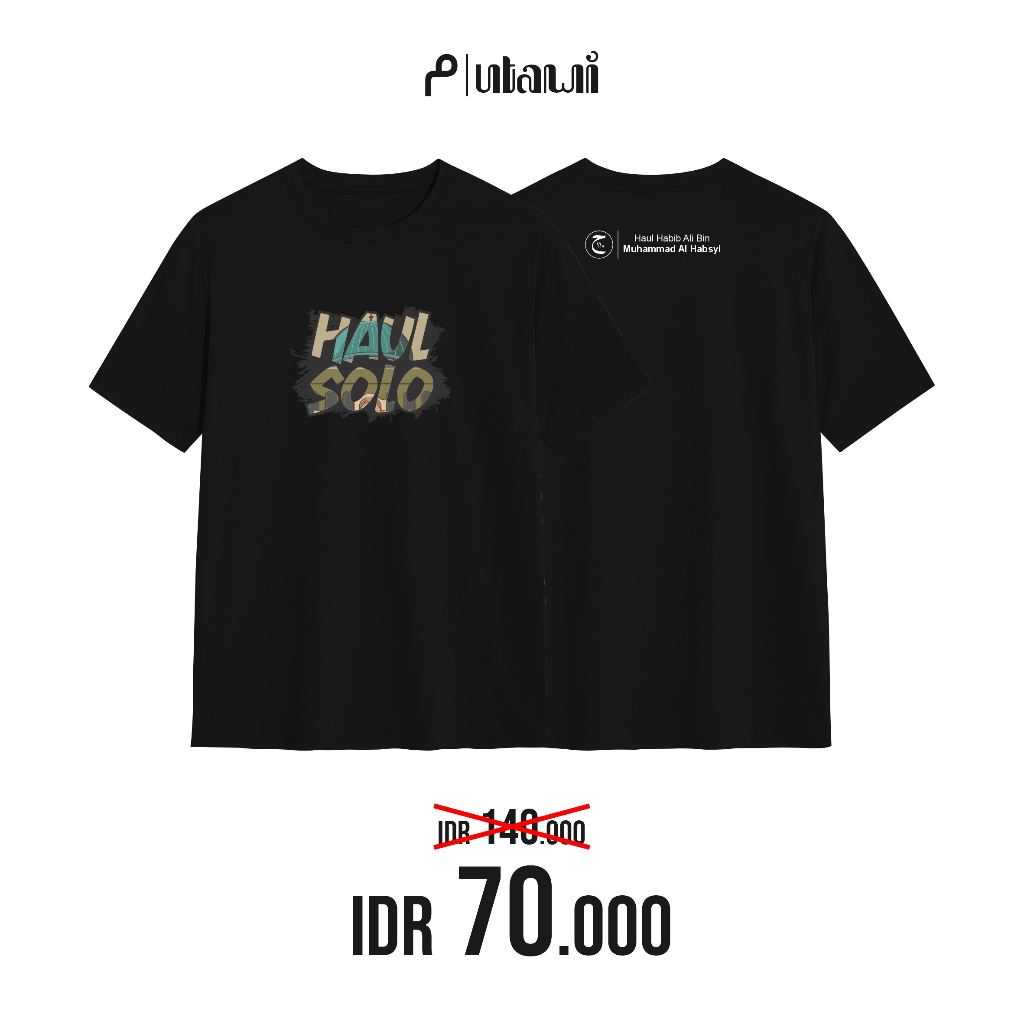 Kaos Haul Solo Hitam Edisi 3 Lengan Panjang Pendek