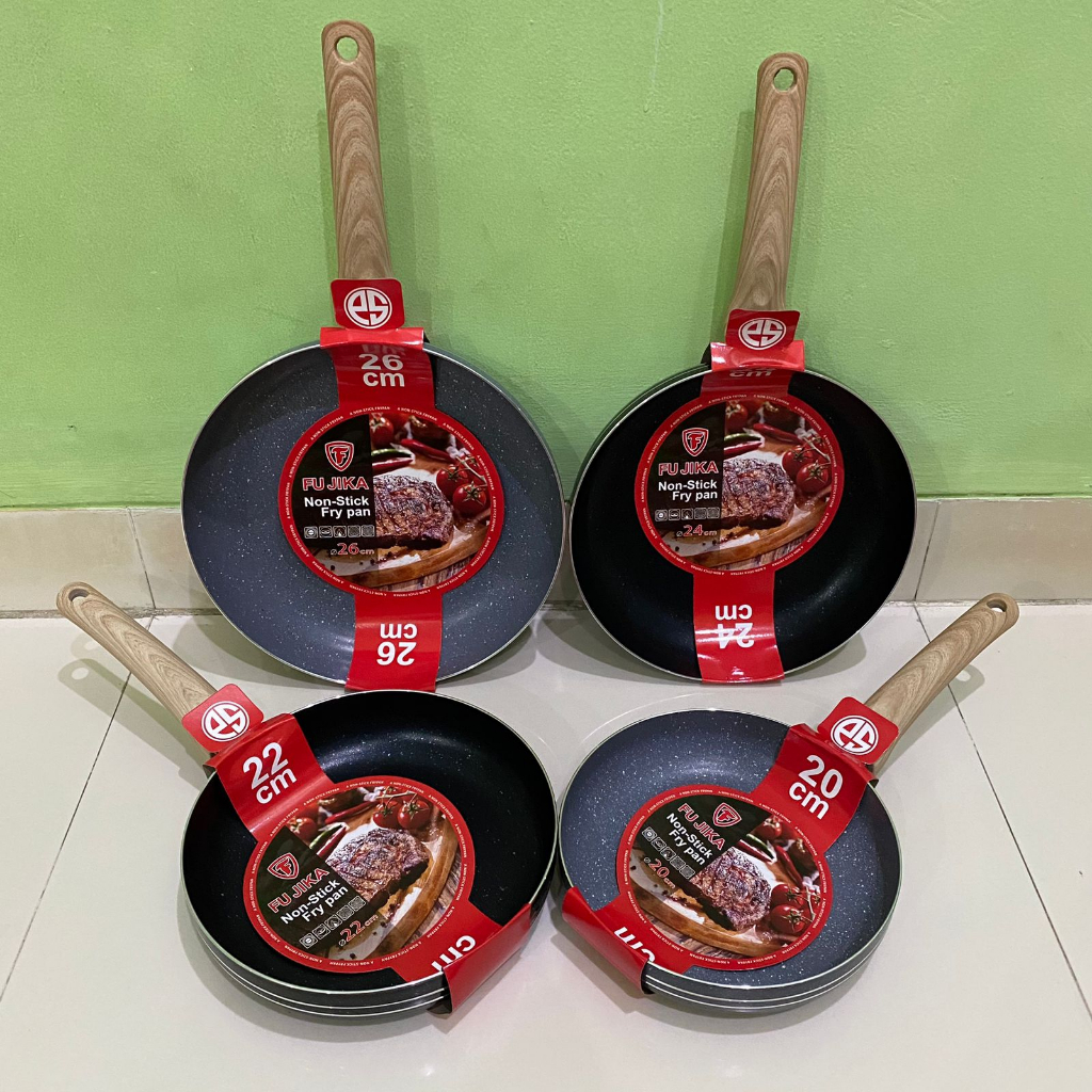 Fry Wok / Wajan Tebal Anti Lengket 20/22/24/26/ CM - ANTI BARET ANTI GORES
