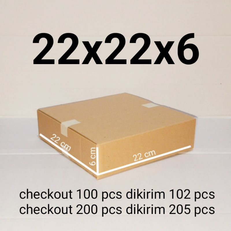 

Kardus Box Polos Karton Packing Ukuran 22x22x6