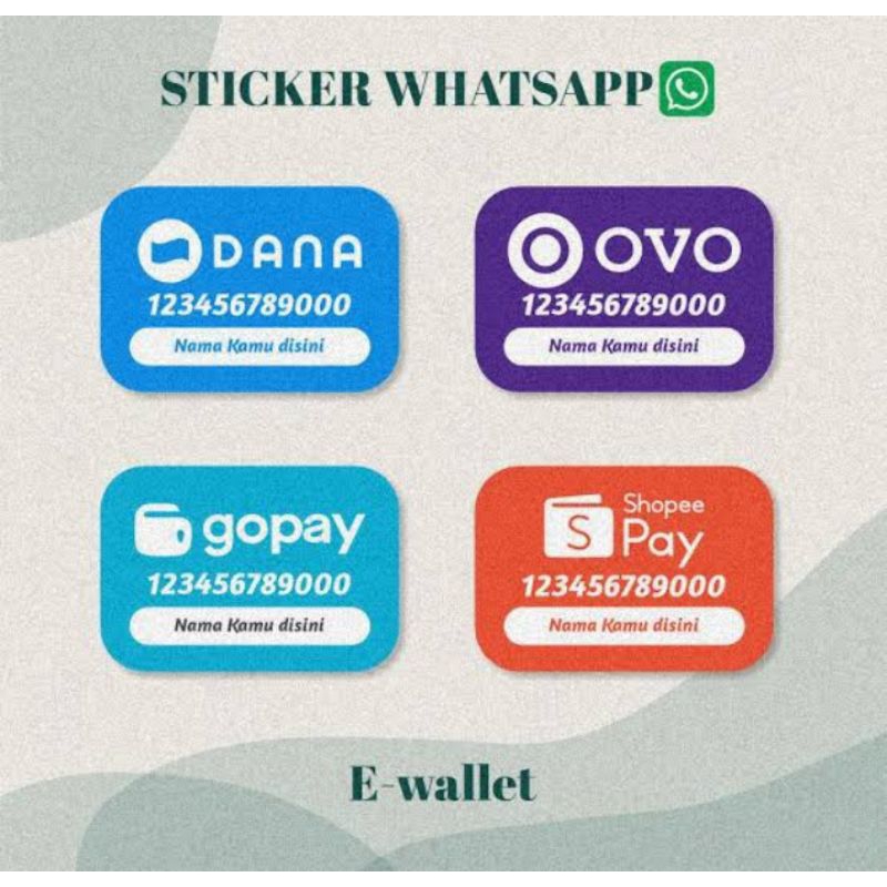 

sticker dana, Shopee, ovo, IM3, GOPAY, DLL