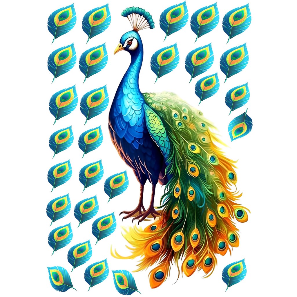 BURUNG MERAK / Topper Buket Uang / Printable Burung Merak / Hiasan Seserahan / Dekorasi Hantaran