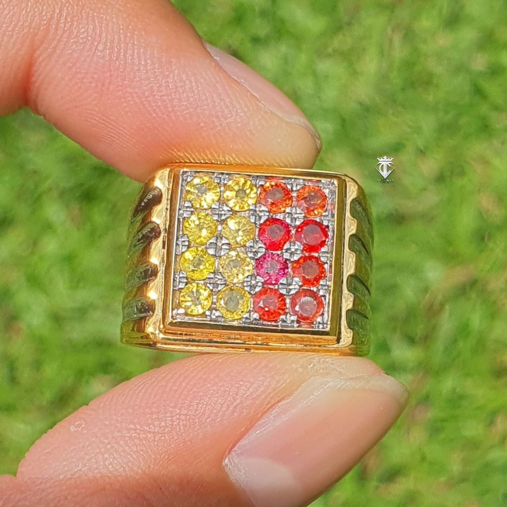 Batu Permata Natural Yellow & Orange Sapphire Tanzania Stampel 2.00 Ct