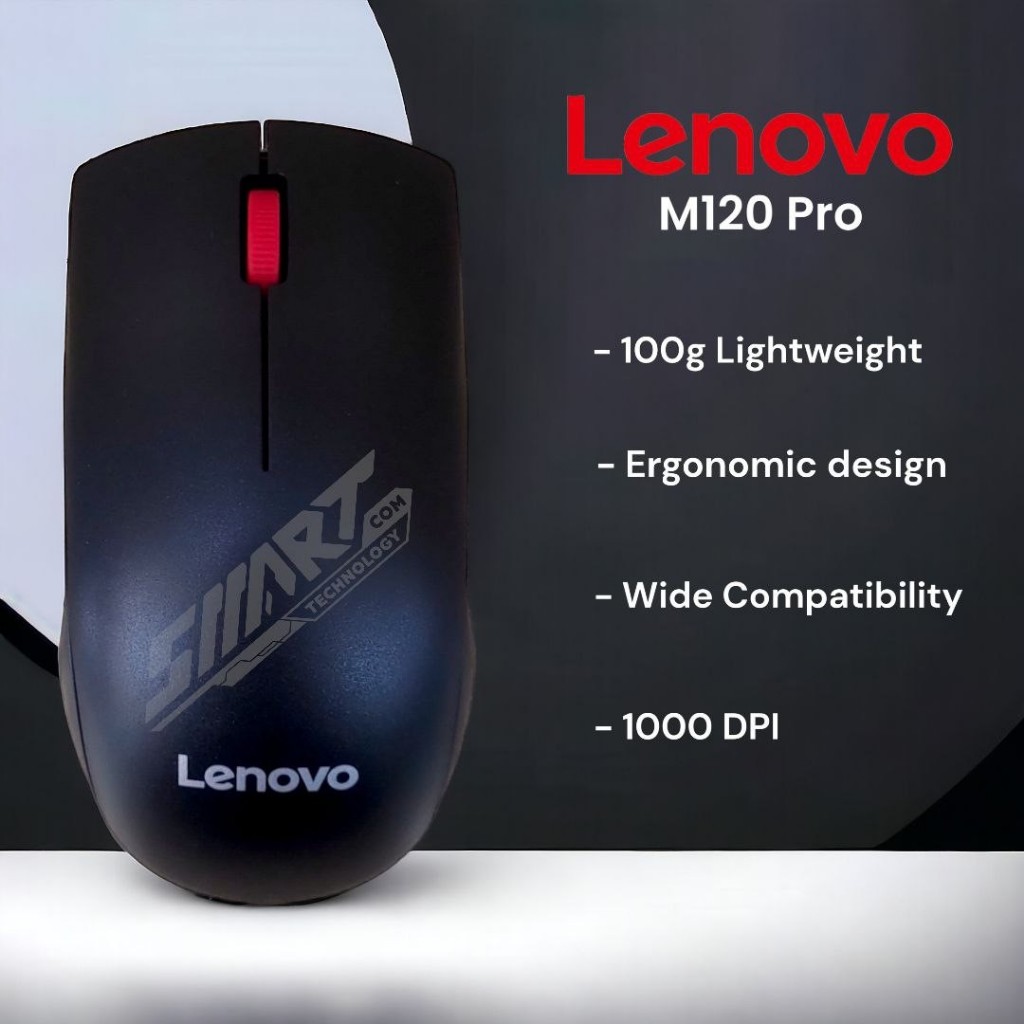 Lenovo M120 Pro Wireless Mouse 2.4GHz Laptop Mouse USB Receiver