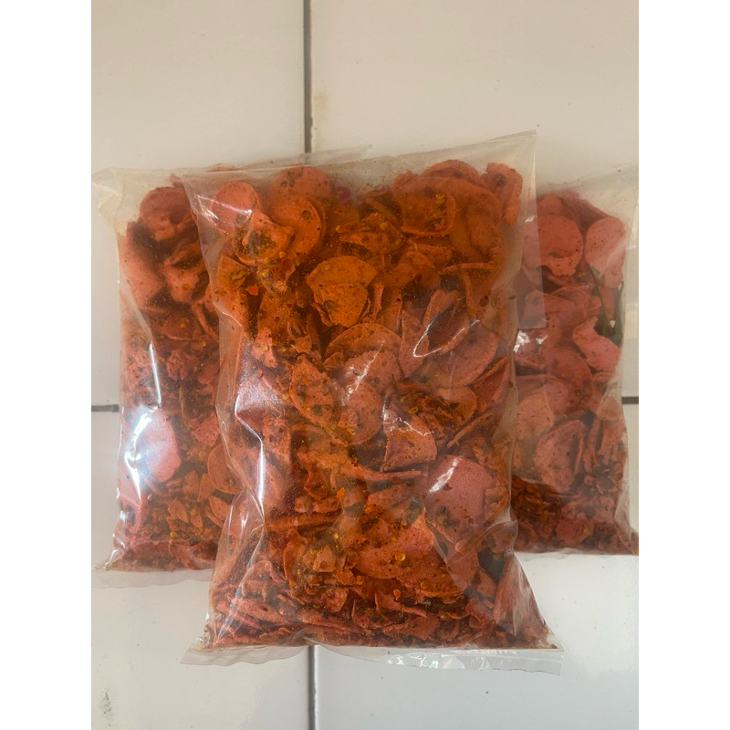 

Keripik Sosis goreng pedas daun jeruk 1 Kg