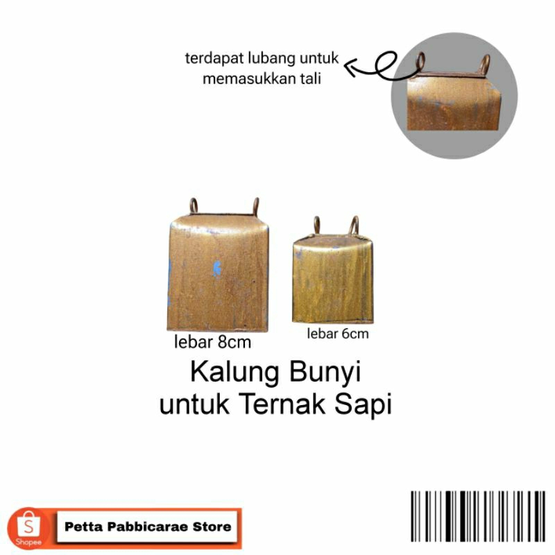 Kluntung bandul sapi | Aksesoris Kalung Sapi | Klontong Sapi | Bel Sapi | Lonceng Sapi