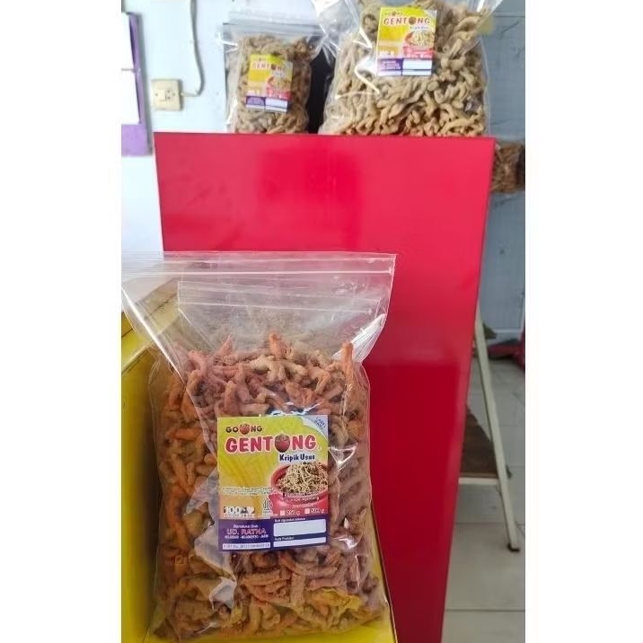 

Kripik Usus Gentong Asli Rasa Balado 1kg