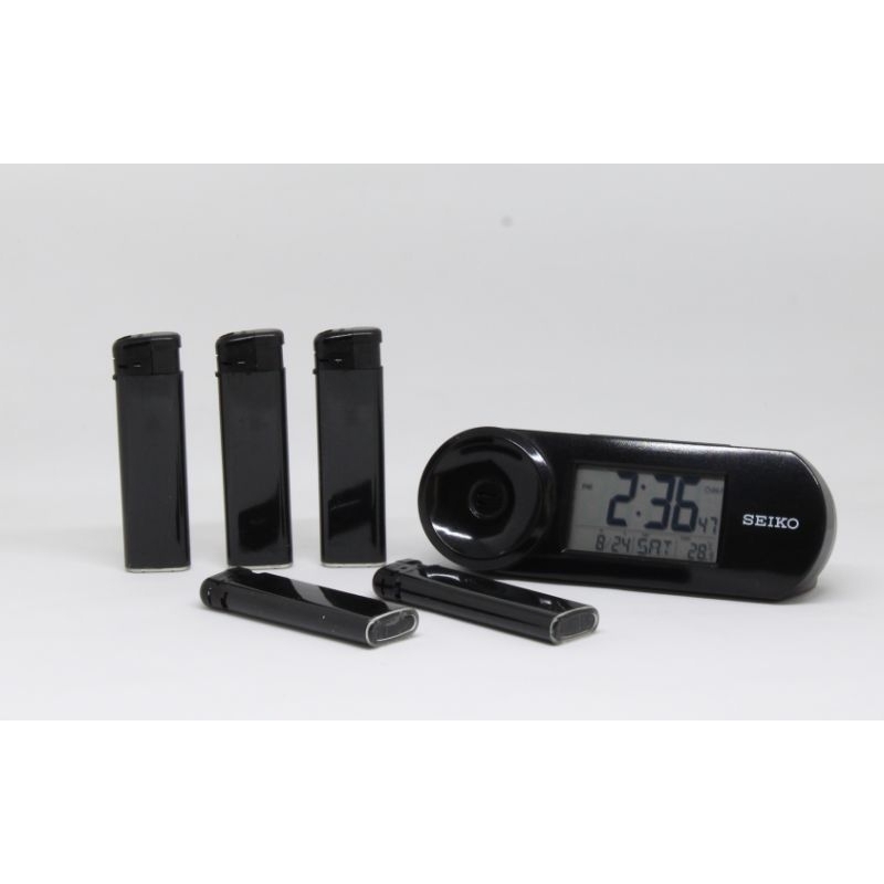 Korek Api Gas Magnet hitam polos isi 8  pcs