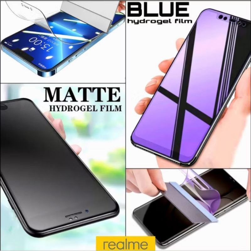 PELINDUNG LAYAR HYDROGEL BLUE MATTE CLEAR REALME 11 PRO+ c67 note 50 real 12 pro+ c63 c65