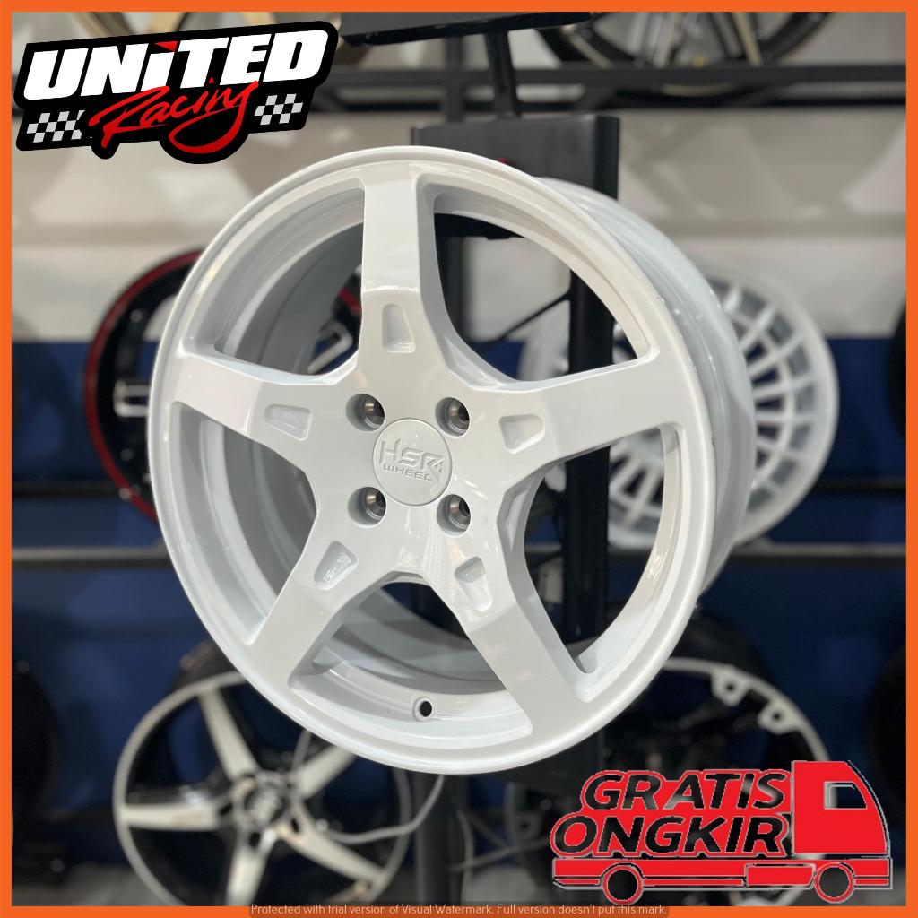 VELG PALANG 5 RING 16 HSR PENTE LUBANG 4 MOBIL BRIO MOBILIO VIOS CITY YARIS R16 PELEK BINTANG WHITE