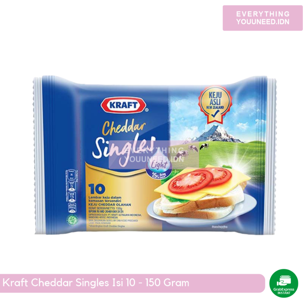 

Kraft Keju Singles 150g isi 10 lembar