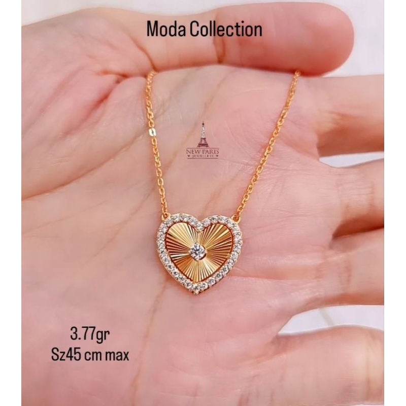 Kalung Hala Gold Moda Collection Hati (Serut)