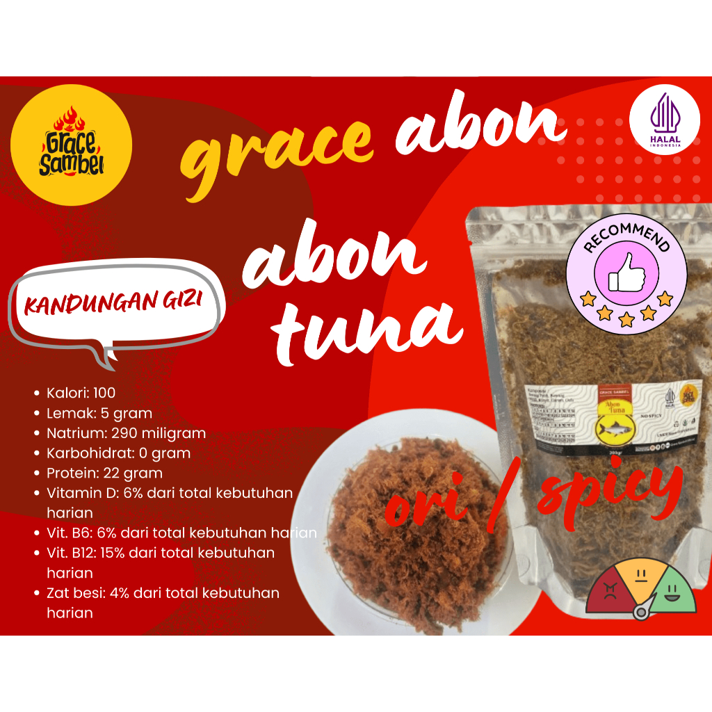 

Grace Sambel - Abon Tuna Pouch 125 gr (Original/Spicy)