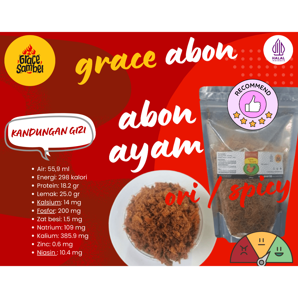 

Grace Sambel - Abon Ayam Pouch 125 gr (Original/Spicy)