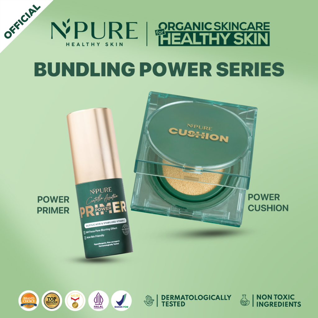 NPURE CENTELLA ASIATICA FLAWLESS MATTE POWER CUSHION + CENTELLA ASIATICA POWER PRIMER
