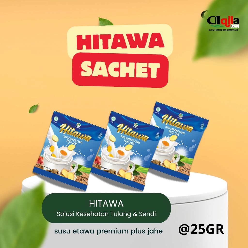 

HITAWA 1 Sachet 25gr Susu Etawa Jahe Baik untuk Nyeri Sendi Asam Urat