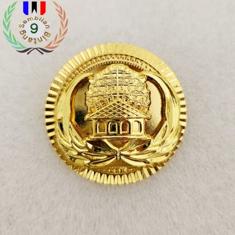 Pin Korpri Timbul Gerigi Bahan Kuningan Magnet