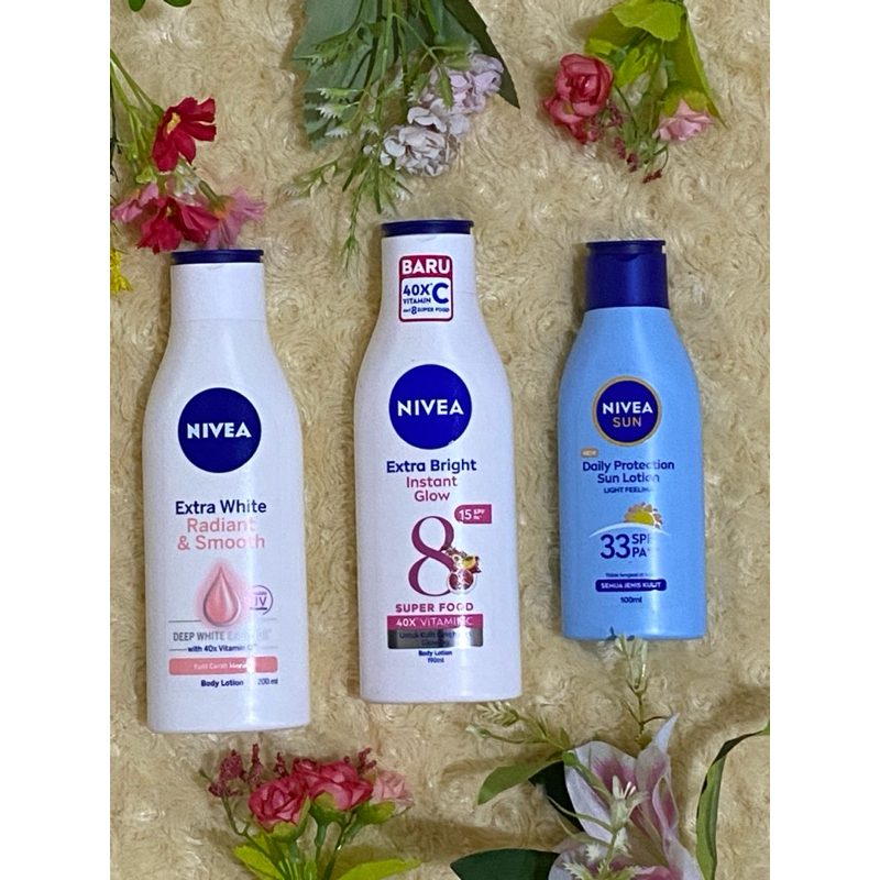 NIVEA EXTRA WHITE Hand Body Lotion/ NIVEA EXTRA BRIGHT Hand Body Lotion/ NIVEA SUN LOTION