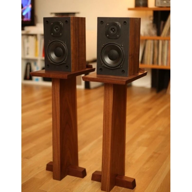 Rak Speaker Portable Kayu / Wooden Stand Speaker Monitor Spiker Aktif