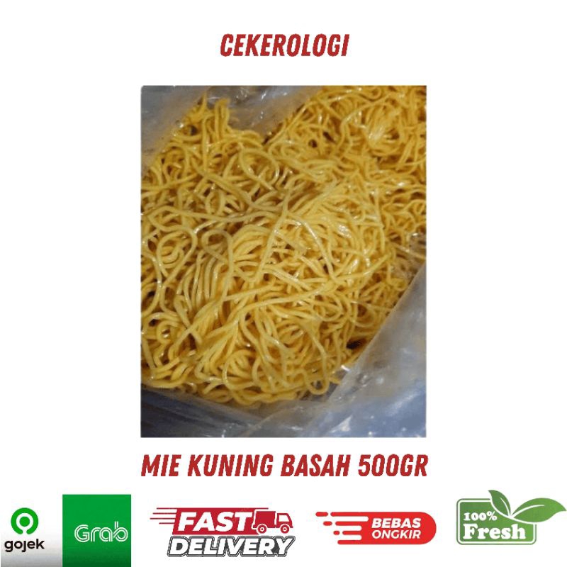 

Mie Kuning Basah 500gr / Mie Kuning Basah / Mie Kuning / Mie Basah / JABODETABEK / Mie / Bahan Makanan