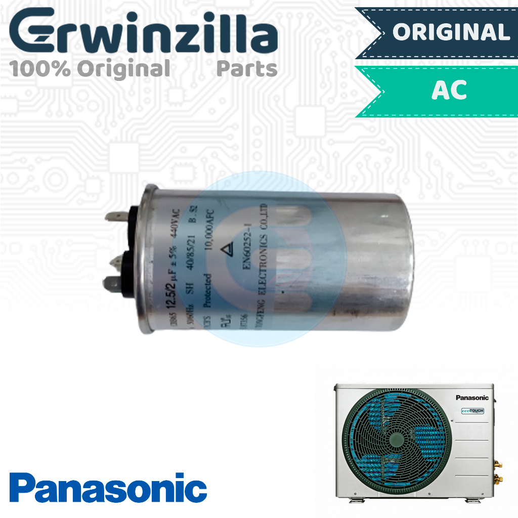 Dual Capacitor Kapasitor Compressor Kompresor Fan Kipas 12.5/2 12.5+2 12.5/1.5 12.5+1.5 12.5 2 1.5 u