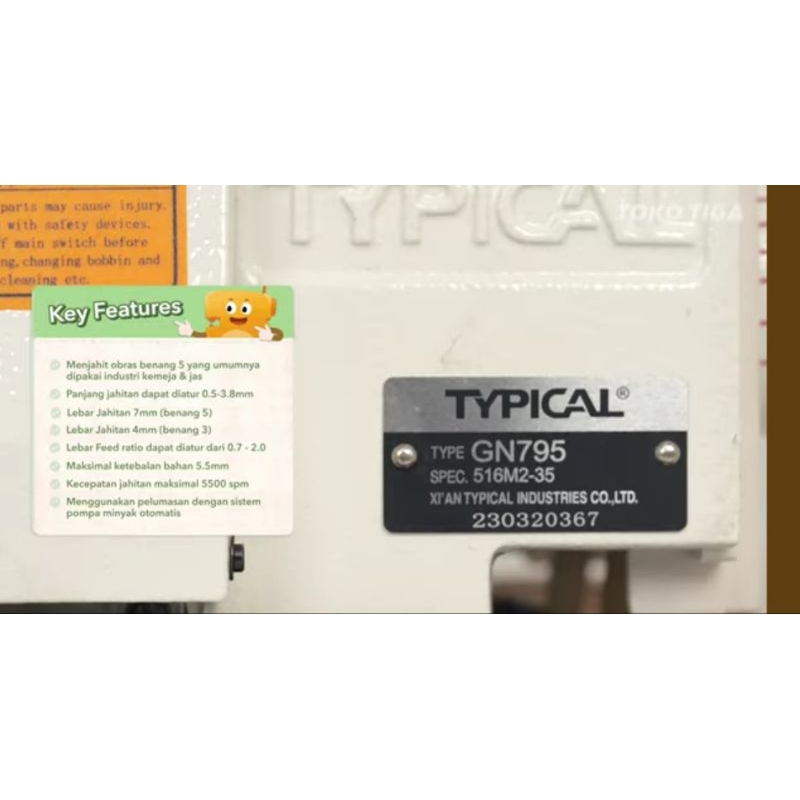 mesin obras typical 5 benang n95.