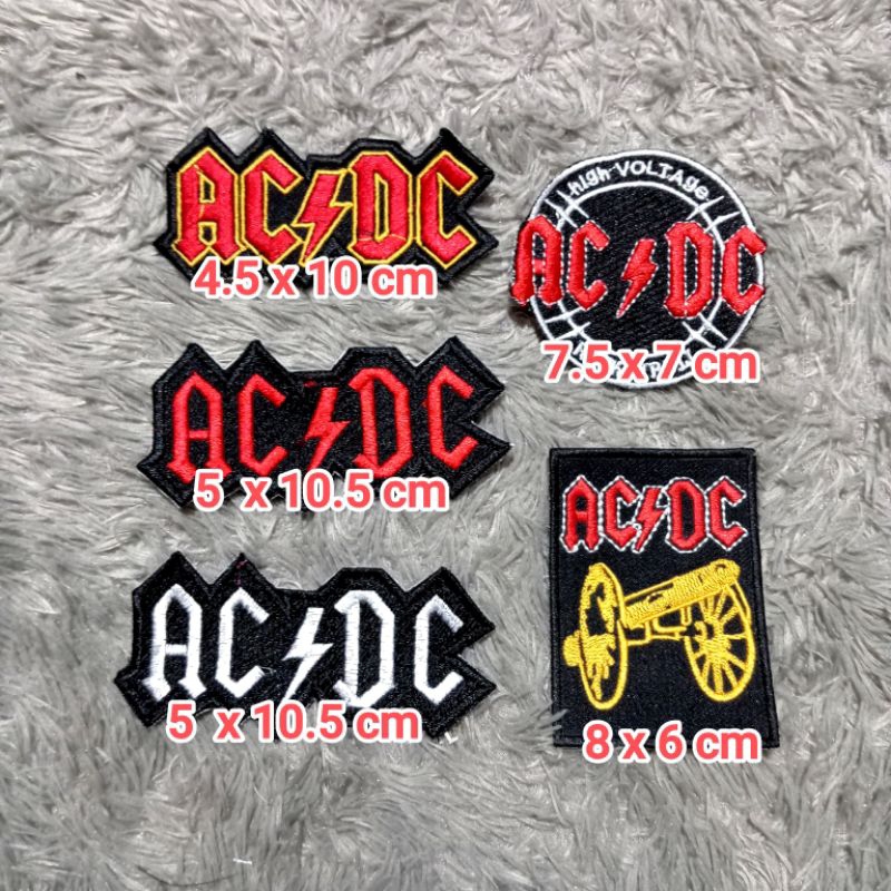 Patch Bordir acdc,badge bordir luar negri,logo bordir musik  band luar