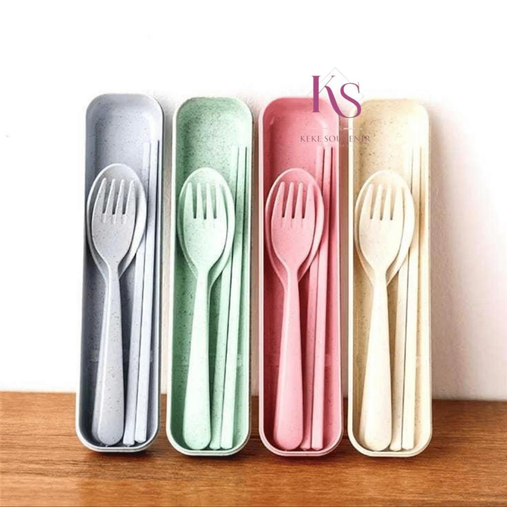 Grosir Souvenir Termurah 25 Pcs Sendok Set Jerami Import Packing Tempat Pensil Jerami Tanpa BOx COkl