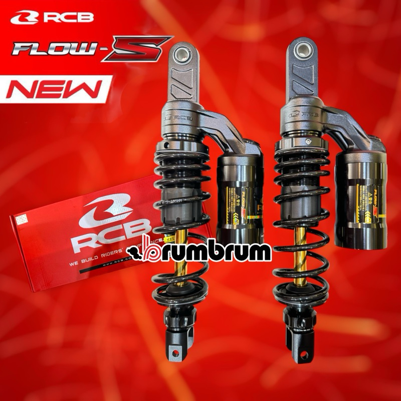 SHOCK RCB FLOW S (NEW) YAMAHA NMAX OLD , NMAX NEW , NMAX NEO TURBO BLACK GOLD PREMIUM