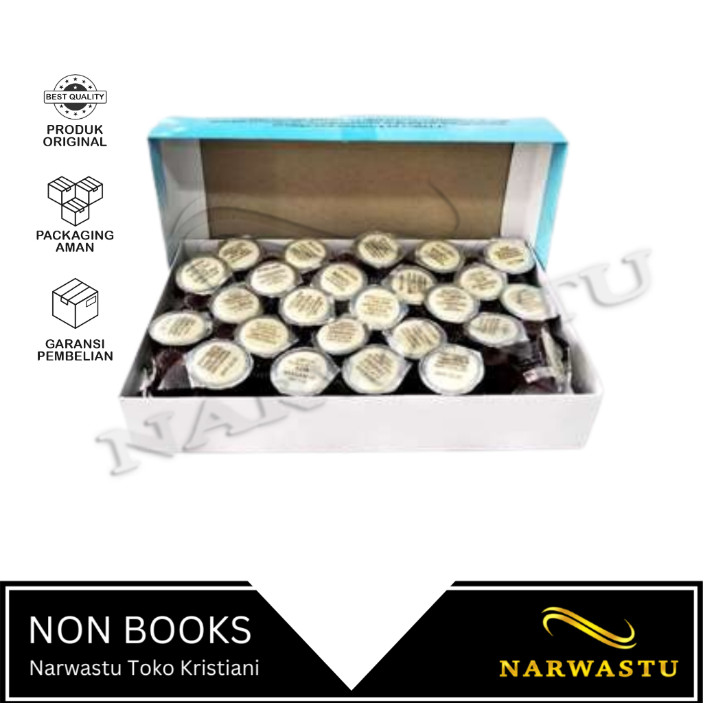 NARWASTU - Anggur Cup Perjamuan Kudus - Plus Hosti Galilea Ayat Isi 100 Pcs Box - SC010