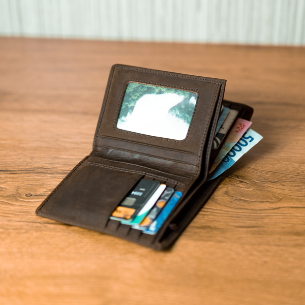 Dompet pria kulit asli - Dompet lipat pria mini