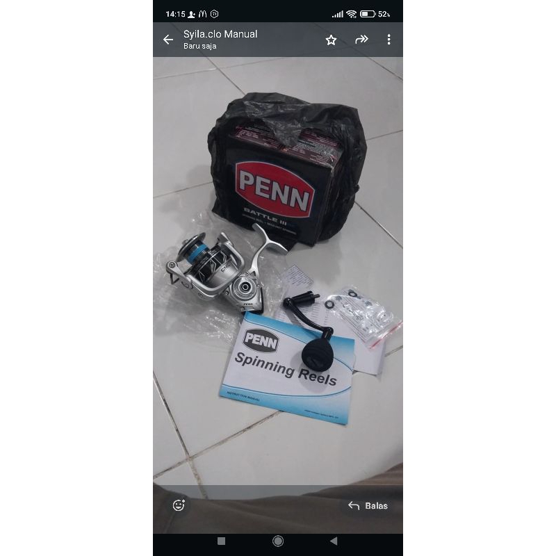 Reel Penn Battle 3 DX size 4000 kondisi baru