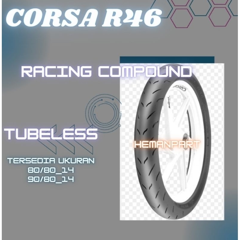 BAN CORSA R46 RACING COMPOUND TUBELESS RING 14