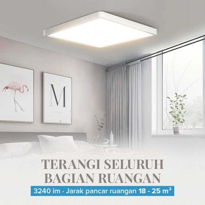 Lampu tempel Plafon LED Ceiling daya 36 Watt size 40 cm Warm White minimalis elegan modern Lighting 