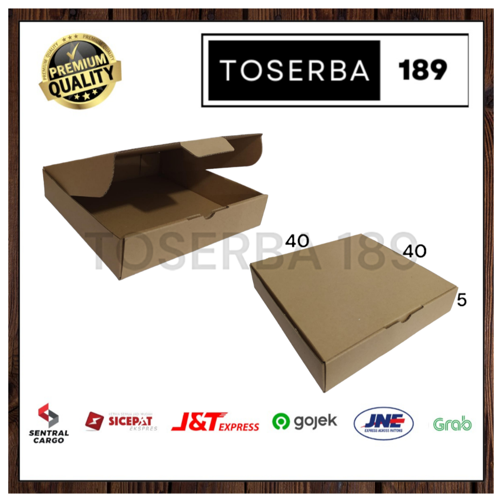 kardus packing diecut/box pizza uk 40x40x5 cm