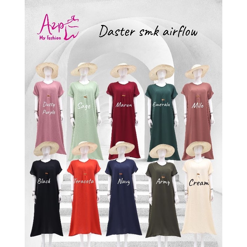 Daster SMK Airflow Original by AZP My Fashion / Daster cey airflow / Daster crinkle