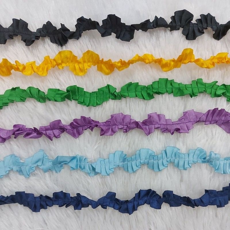 Renda Pita Kerut Lebar 1cm METERAN