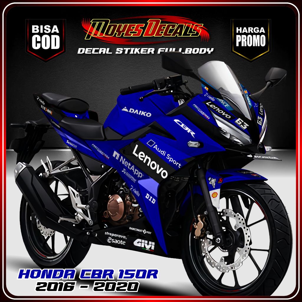 Decal Motor CBR 150R Facelift  - Stiker Motor CBR 150R Facelift   Fullbody Premium - Variasi Motor H