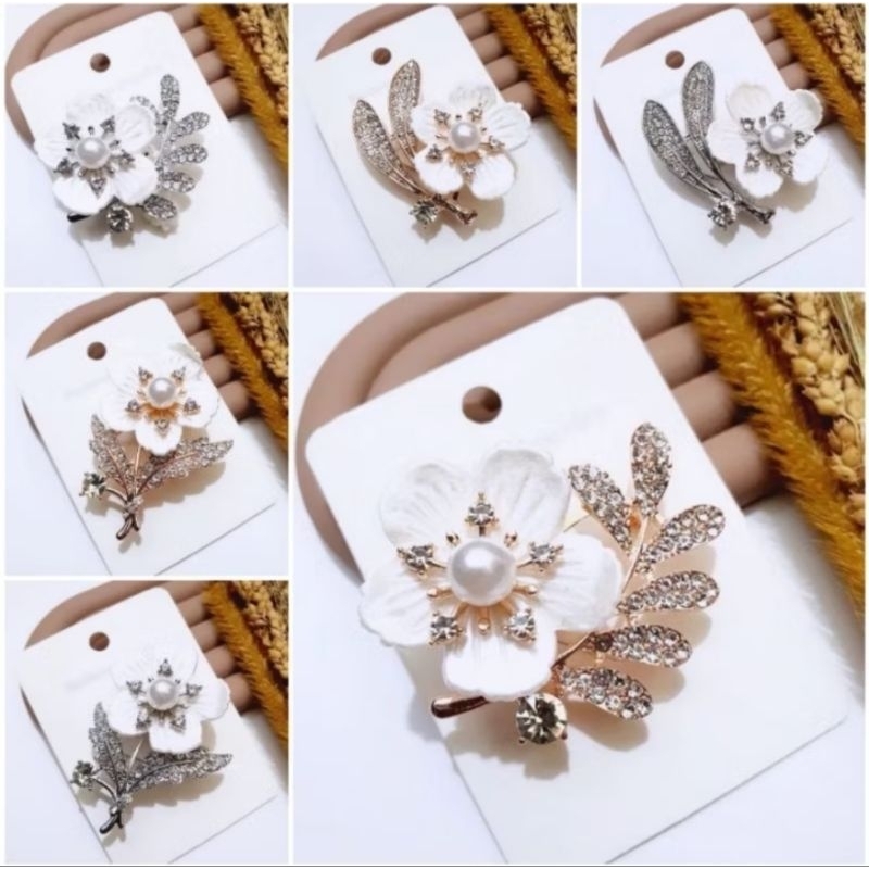 Bros Bunga Korea | Bros Bunga Premium | Bros Hijab Motif Bunga | Bros Bunga Mutiara