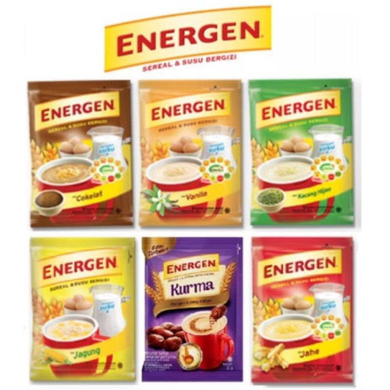 

Energen Susu 1 Renceng isi 10 Energen Coklat Energen Kacang Hijau Vanilla Coklat / Energen Renteng