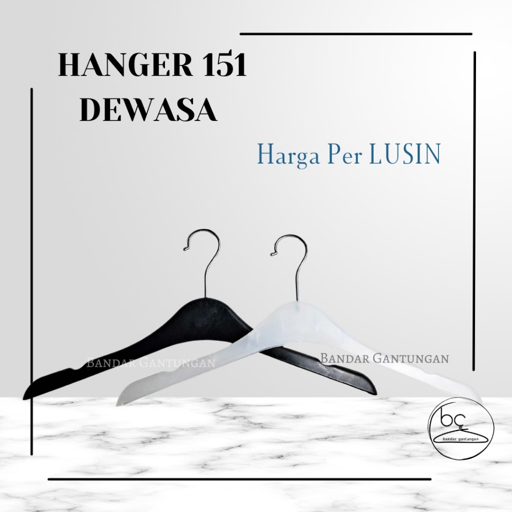 1 LUSIN Hanger Plastik 151 Dewasa SUPER TEBAL  Gantungan Baju Plastik Hanger Baju Dewasa Hanger Plas