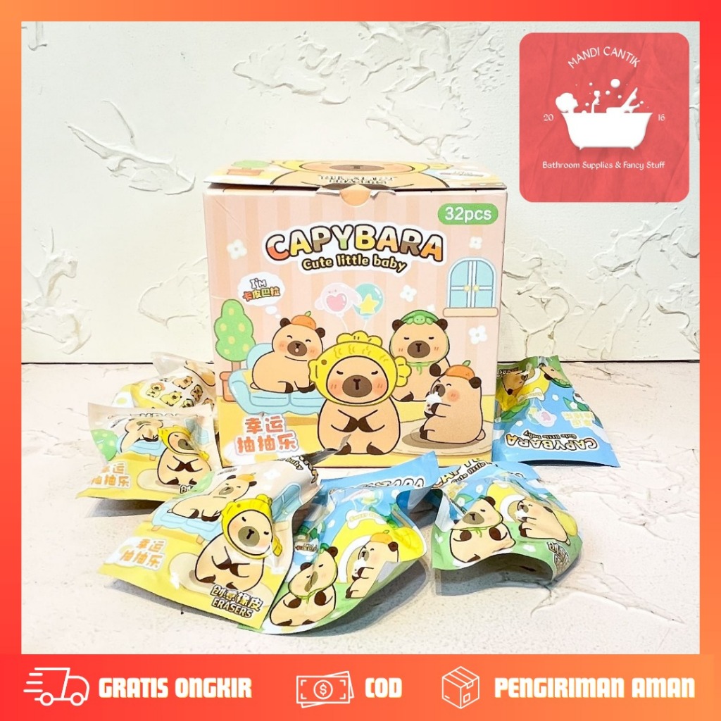 

Penghapus Mystery Bag Capybara ER-1470 / Blind box Capybara Cappybara Penghapus / Blind Box Sanrio lucu / Blind Box Penghapus Capybara lucu / Kado unik hampers
