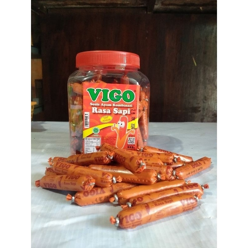 

( Toples ) Vigo Sosis Ayam Kombinasi Sapi isi 50pcs 625gr